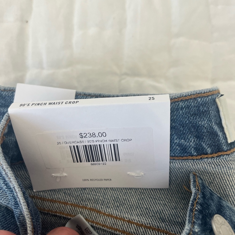 Agolde Light Blue Straight Leg Jeans - Picture 5 of 5
